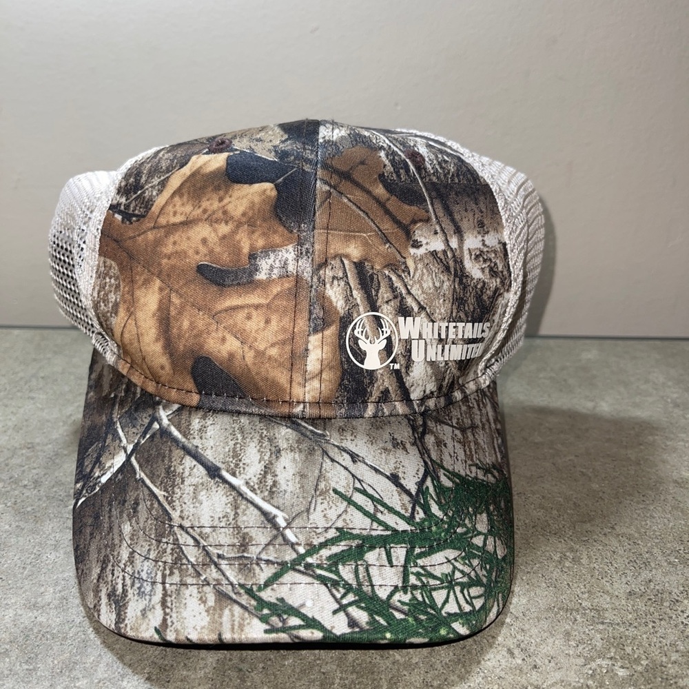 Whitetails Unlimited Camo Mesh Snapback Hat